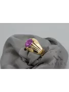 14k žlté zlato Ametyst  Vintage style vrc016y